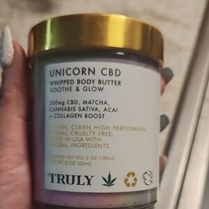 TRULY Unicorn CBD Whipped Body Butter - Gold and Purple
